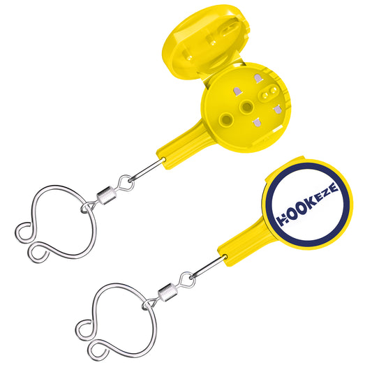Hook-Eze Fishing Knot Tying Tool | Standard | Pack of 2 | Yellow