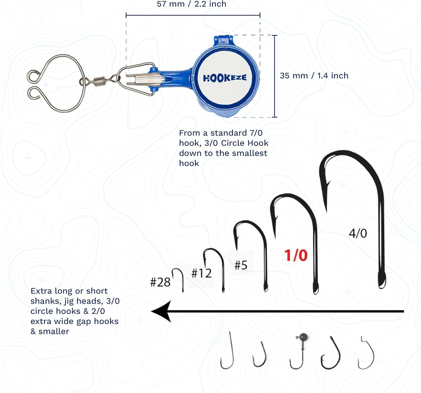 Hook-Eze Fishing Nail Knot Tying Tool | Pack of 2 | Blue