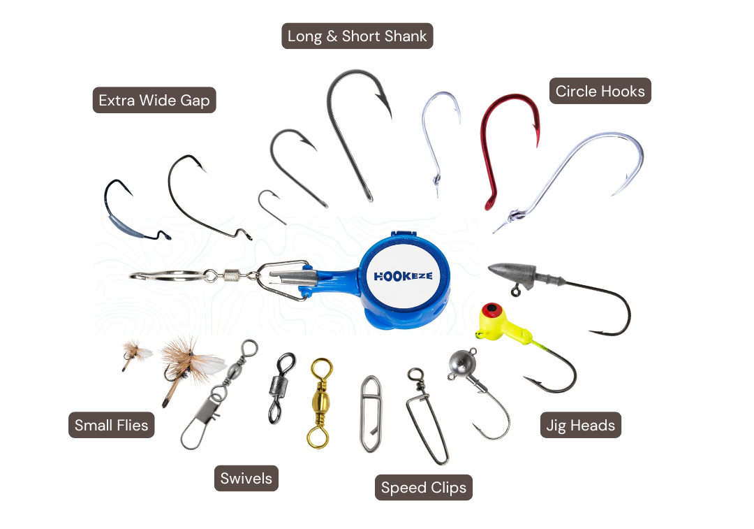 HookEze Fishing Knot Tying Tools (Standard & Large) | Pack of 2