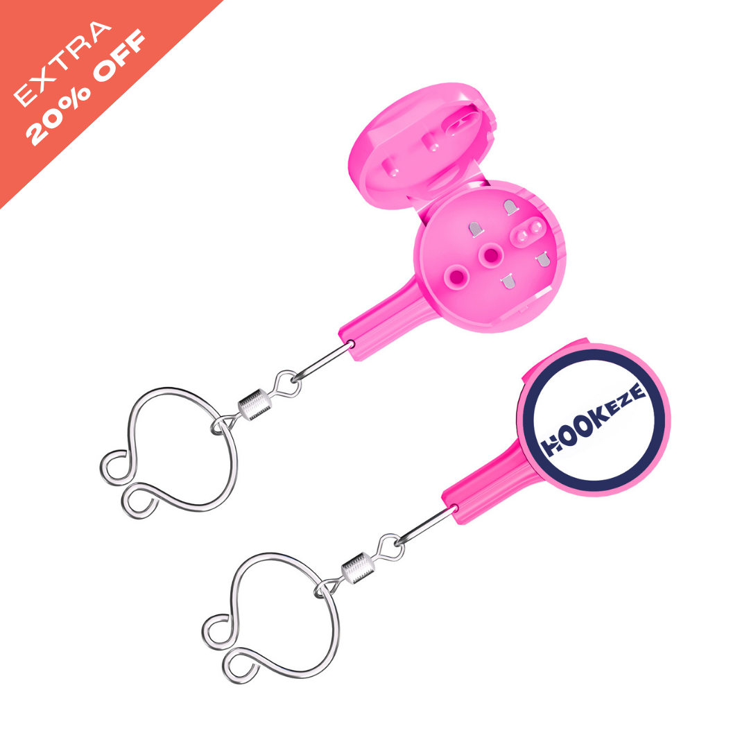 Hook-Eze Fishing Knot Tying Tool | Standard | Pack of 2 | Pink