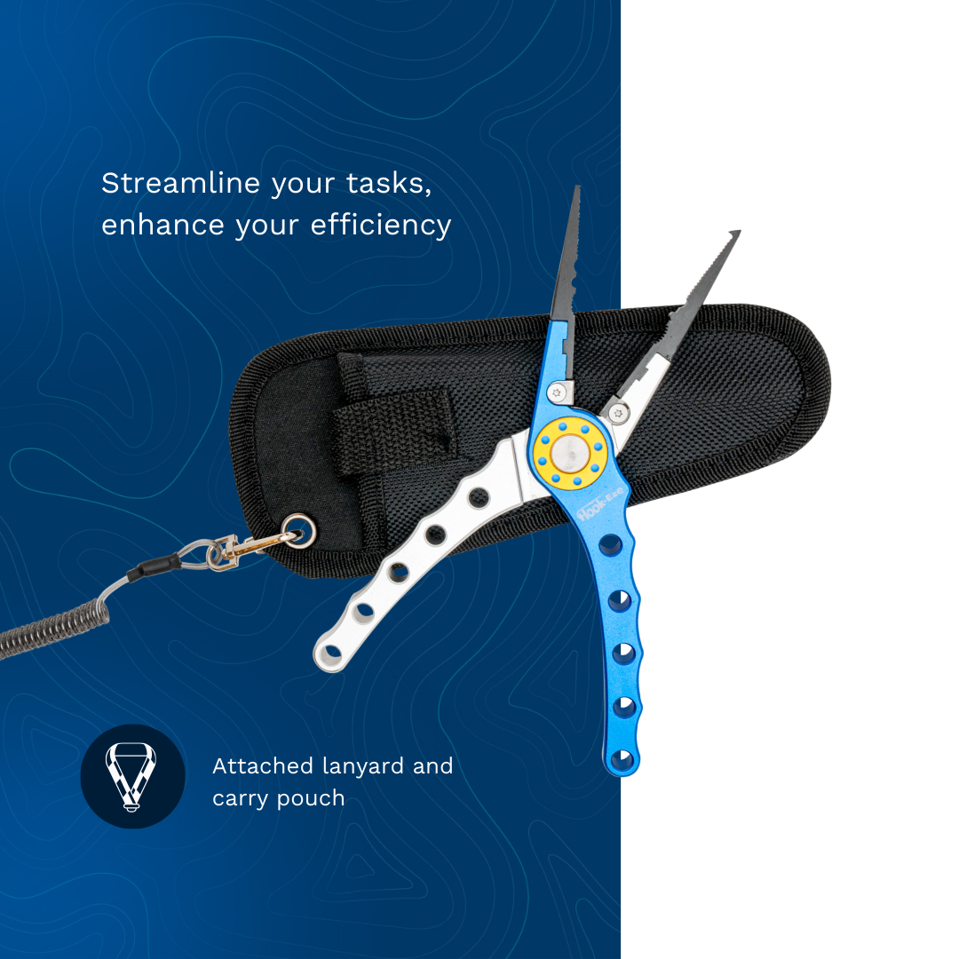 HookEze Pliers with Lanyard and Pouch