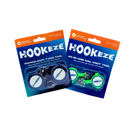 Hook-Eze Fishing Knot Tying Tools (Large & Nail Knot) | Pack of 4