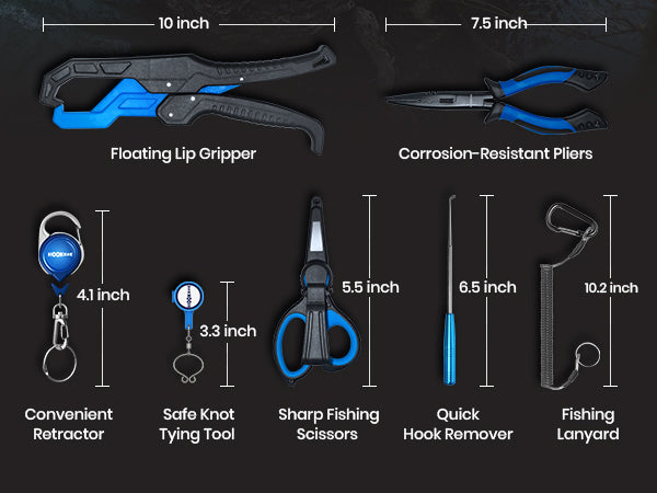 HookEze 7pc Fishing Tool Kit